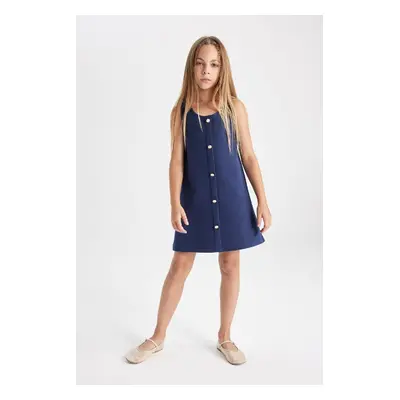 DEFACTO Girl Basic Buttoned Sleeveless Dress