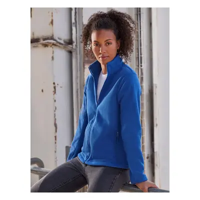 Blue women's fleece with stand-up collar Russell