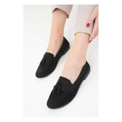 Soho Black Suede Women's Ballerinas (19919)