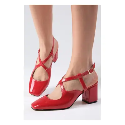 Mio Gusto Catalina Red Women's Open Back Boots and Heels.