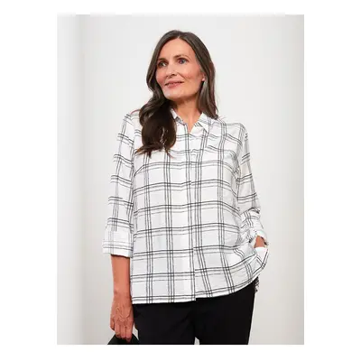 LC Waikiki Lcw Plaid Long Sleeve Viscose Women's Shirt