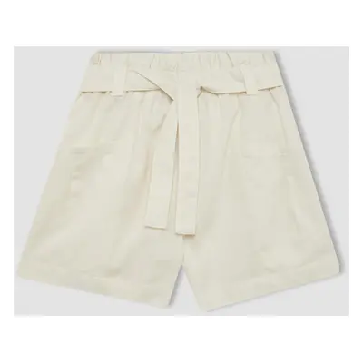 DEFACTO Girl Paperbag Linen Shorts