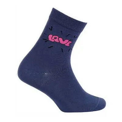 Gatta G34.01N Cottoline girls' socks modeled navy