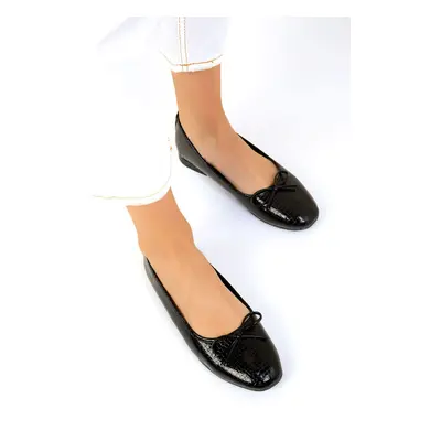 Soho Black Snake Women's Ballerina