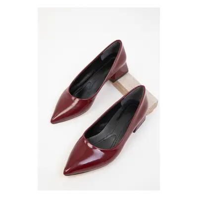 Soho Claret Red Patent Leather Women's Classic Heeled Shoes