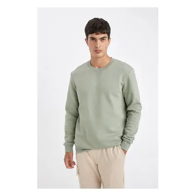 DEFACTO Regular Fit Crew Neck Basic Plain Sweatshirt