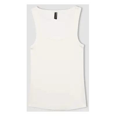 DEFACTO Slim Fit Round Neck Ribbed Camisole Athlete