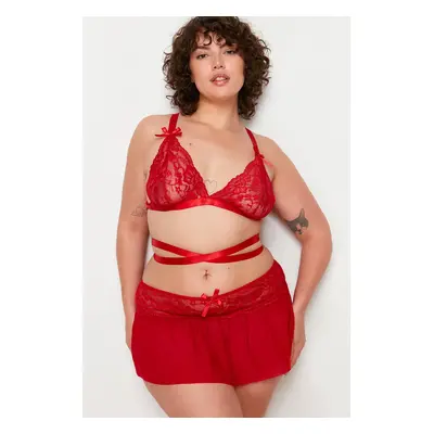 Trendyol Curve Red Underwear Set