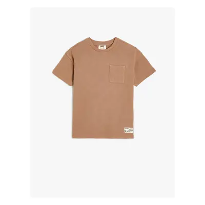 Koton Basic T-Shirt Short Sleeve Crew Neck Pocket Detailed Cotton