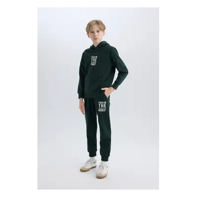 DEFACTO Boy's Thick Tracksuit Bottoms with Elastic Waistband