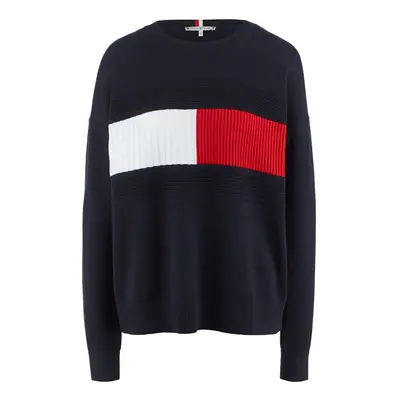 Tommy Hilfiger Sweater - TH ESSENTIAL STUCTURED FLAG SWTR dark blue