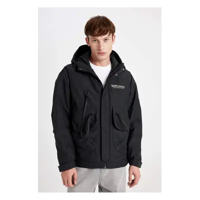 DEFACTO Regular Fit Hooded Zippered Snap Pocket Jacket