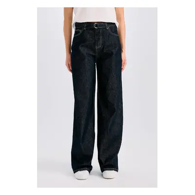 DEFACTO Wide Leg Fit Wide Mold High Waist Wide Leg Long Jeans