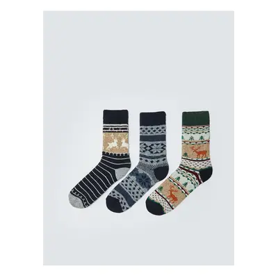 LC Waikiki Patterned Men's Socks 3-Piece