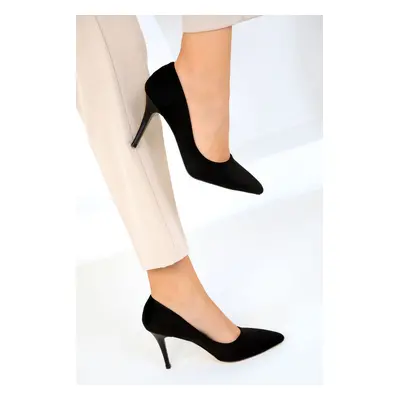 Soho Black Suede Women's Classic High Heel Shoes