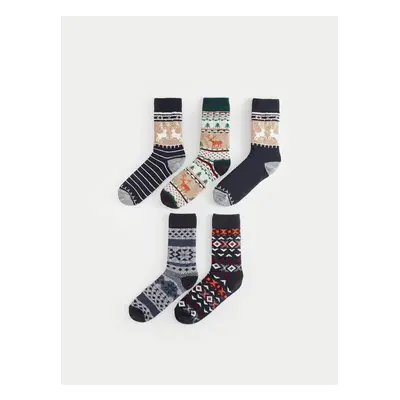 LC Waikiki Lcwk Patterned Men's Socks 5-Piece