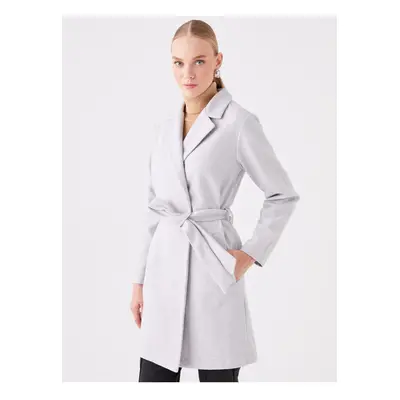 LC Waikiki Women's Jacket Collar Plain Stash Coat