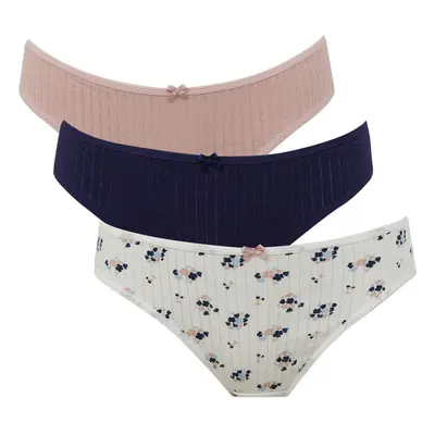 DEFACTO Fall In Love Patterned 3-Pack Slip Panties