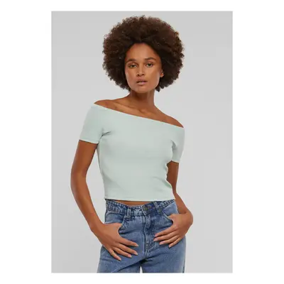 Dámské tričko Organic Off Shoulder Rib - mint