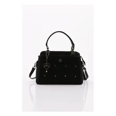 DGN Women's Shoulder and Hand Bag Black Mosaic