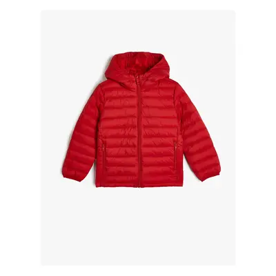 Koton Puffer Jacket Hooded Pocket Zippered