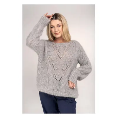 Grey openwork sweater By o la La