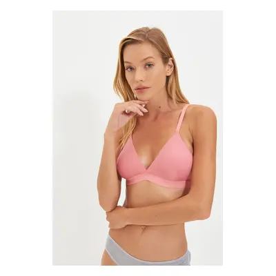 Trendyol Dried Rose Polyamide Triangle Capless Bralette Bra