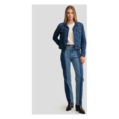 Big Star Woman's Straight Trousers Denim 491