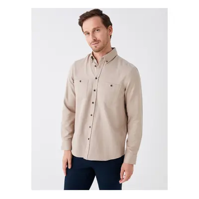 LC Waikiki Regular Fit Long Sleeve Gabardine Men's Shirt