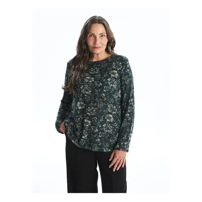 LC Waikiki Crew Neck Patterned Long Sleeve Women's Blouse