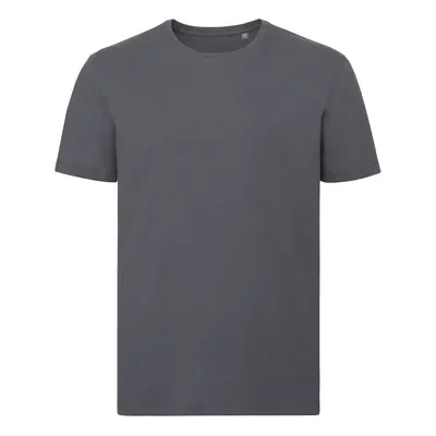 Dark Grey Men's T-shirt Pure Organic Russell