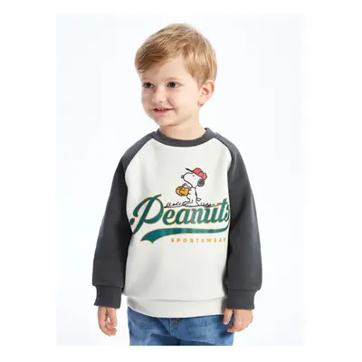 LC Waikiki Crew Neck Long Sleeve Snoopy Printed Baby Boy Sweatshirt