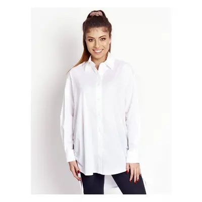 White oversize shirt drawstringed sides LeMonada