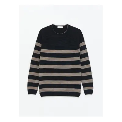 LC Waikiki Crew Neck Long Sleeve Striped Men's Knitwear Sweater