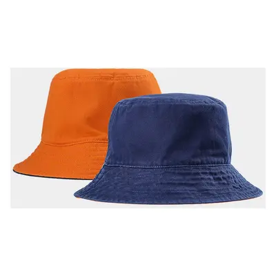 Pánský oboustranný bucket hat 4F - tmavě modrý/oranžový