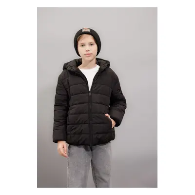 DEFACTO Boy Double-Sided Windproof Hooded Zippered Pocket Coat