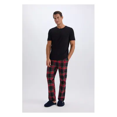 DEFACTO Christmas Themed Checkered Pocket Long Pajama Bottoms