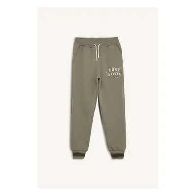 DEFACTO Boy's Elastic Waist Leg Pocket Printed Tracksuit Bottoms