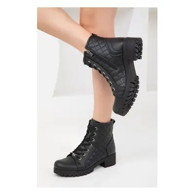 Soho Black Quilted Boots & Bootie