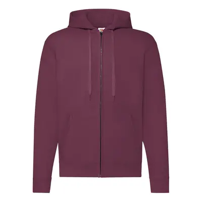 Burgundy Zippered Hoodie Classic Fruit of the Loom