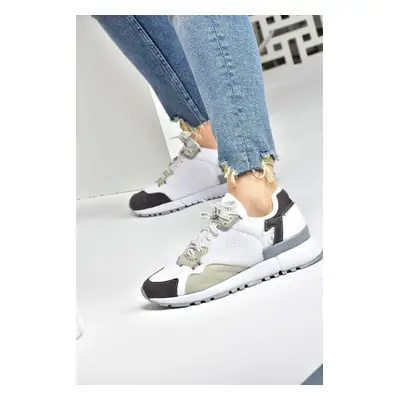 Fox Shoes White/gray Fabric Women's Sneakers Sneakers