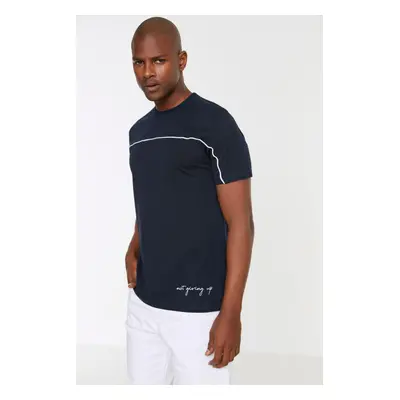 Pánské tričko Trendyol TMNSS22TS0610/Navy blue