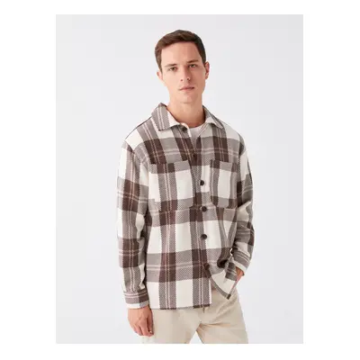 LC Waikiki Men's Regular Fit Long Sleeve Plaid Plaid Lumberjack Shirt Jacket