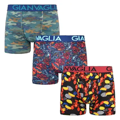 3PACK pánské boxerky Gianvaglia vícebarevné