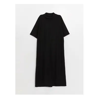 LC Waikiki High Collar Plain Short Sleeve Women's Dress