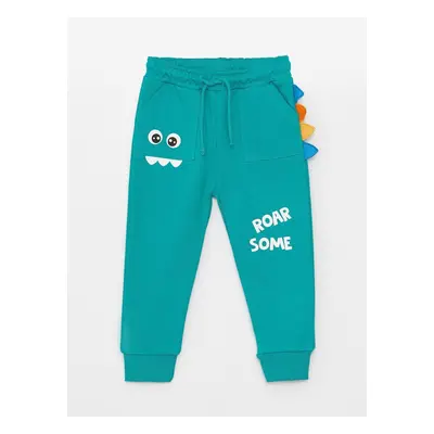 LC Waikiki Baby Boy Jogger Tracksuit Bottoms with an Elastic Printed Waist.