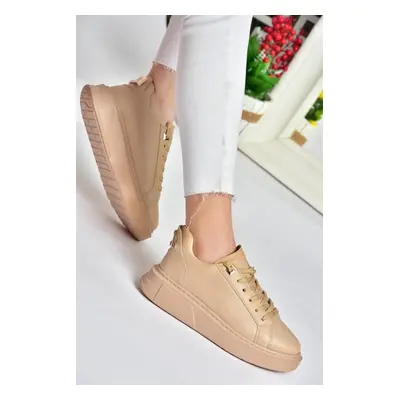 Fox Shoes Nude Women's Thick Soled Sports Shoes Sneakers