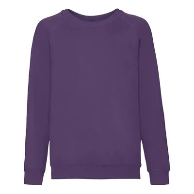 Fioletowa bluza dziecięca Raglan Sweat Fruit of the Loom