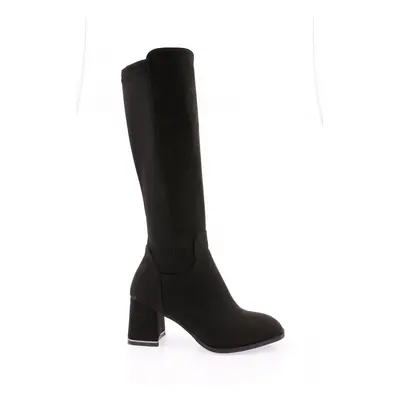 DGN Women's Stretch Detailed Heeled Boots.