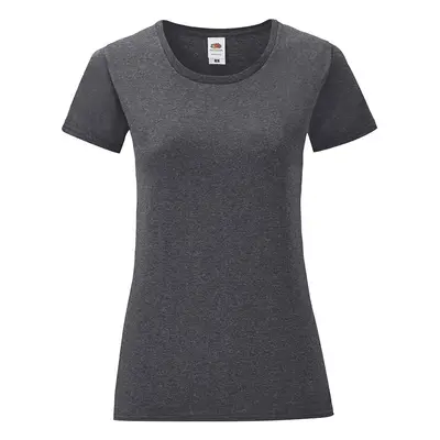 Iconic Grey Women's T-shirt in combed cotton Fruit of the Loom